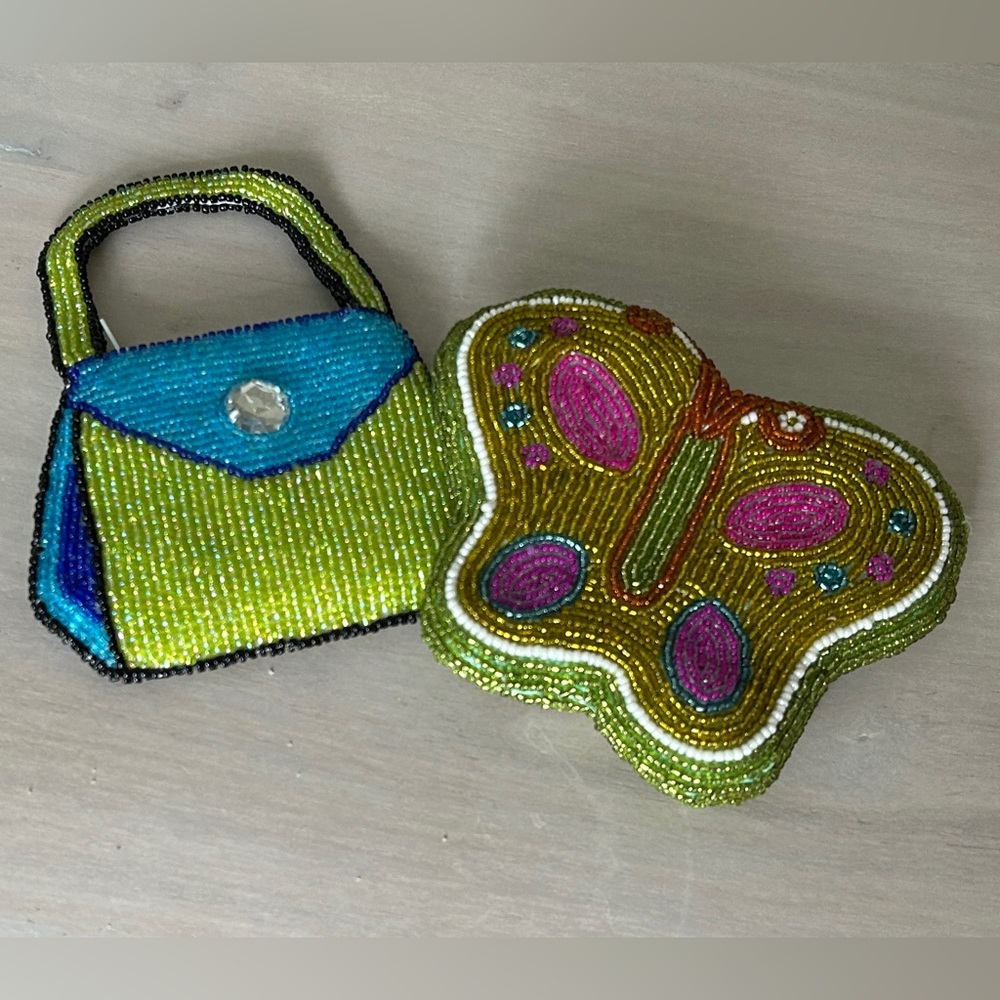 Beaded change purses